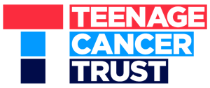 Logo for Teenage Cancer Trust. The design features three colored blocks on the left (red, light blue, and dark blue) and the words TEENAGE CANCER TRUST in bold uppercase letters on the right.