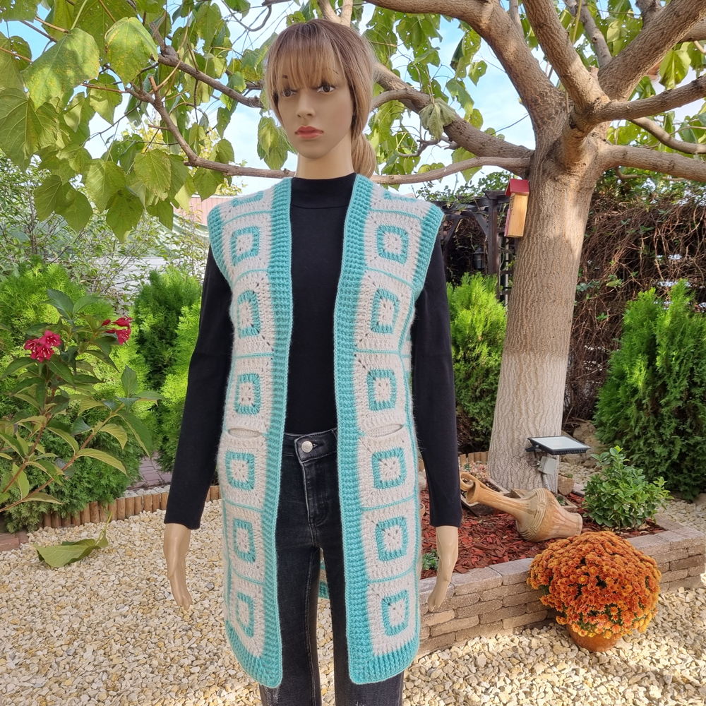 Crochet Vest with granny squares