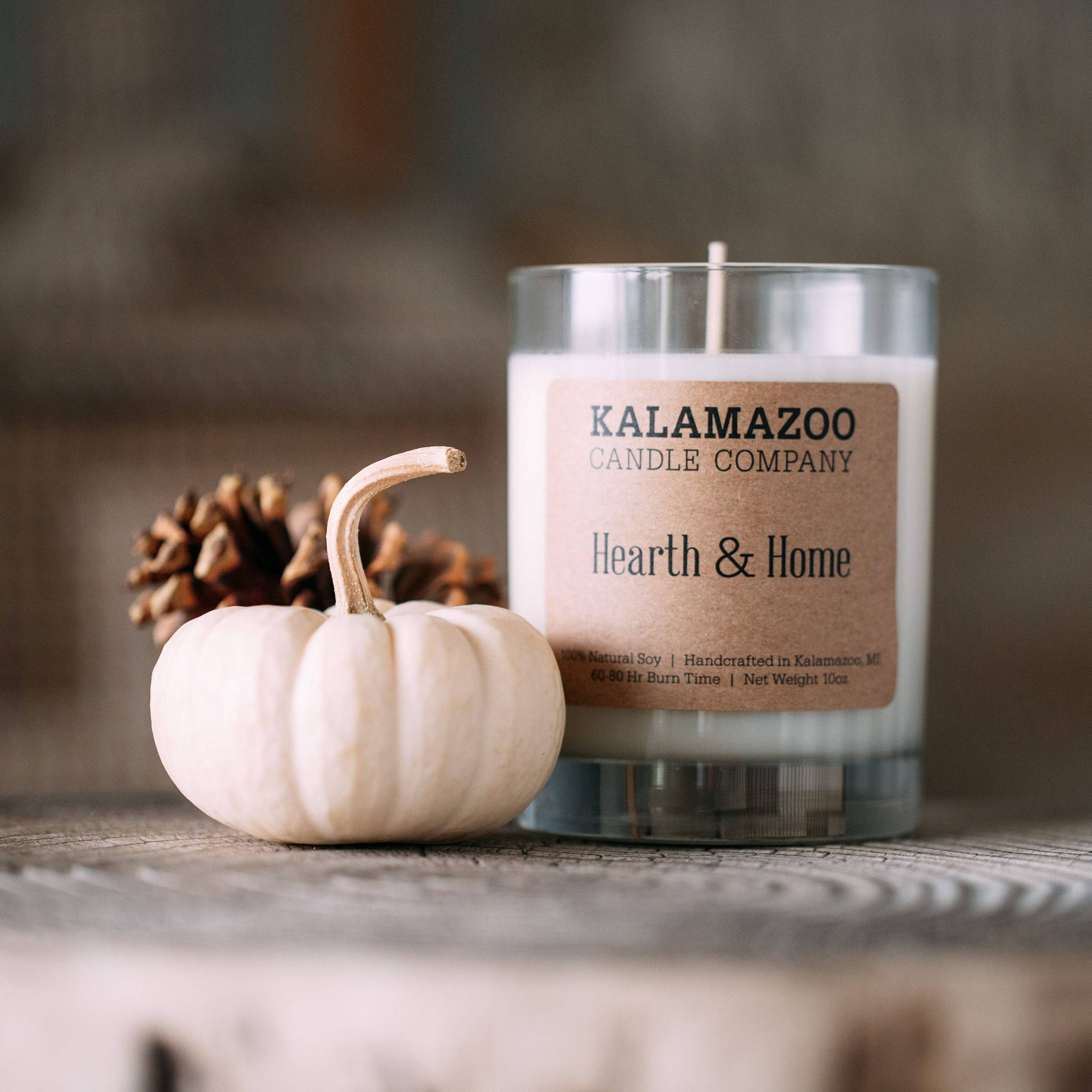 Hearth and Home natural soy wax scented candle