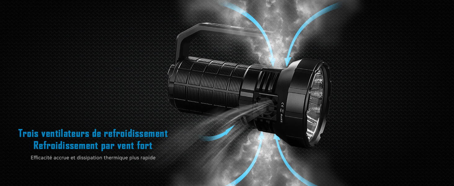 Lampe torche LED IMALENT MS12 MINI - 65 000 lumens