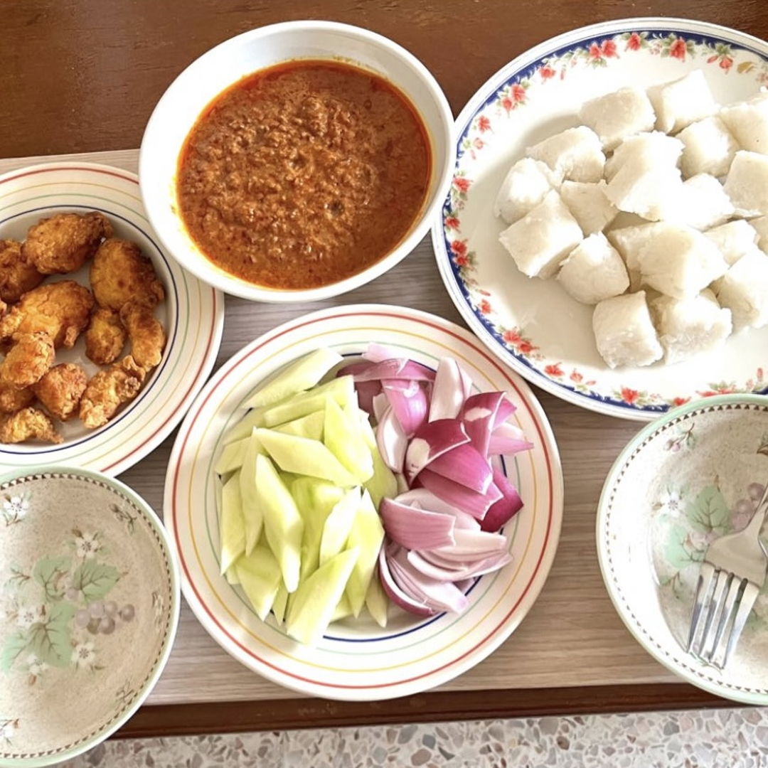 Nasi impit and kuah kacang for Raya lunch 😃👍🏻
