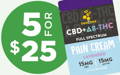 beeZbee CBD+Delta-8 THC Pain Cream Singles 5 for $25