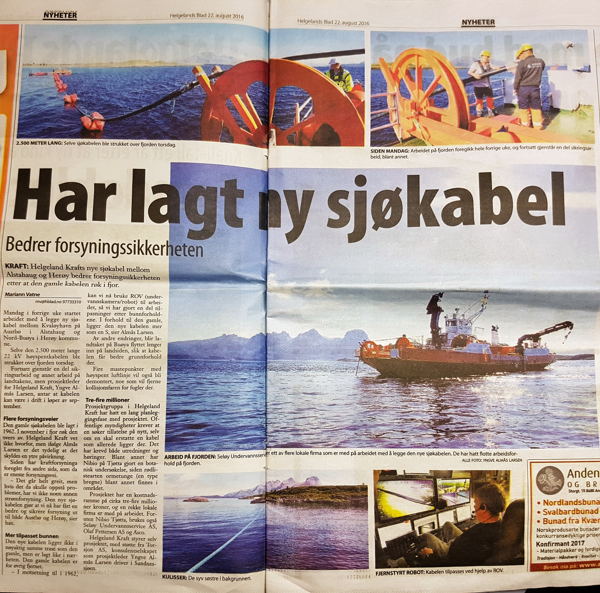 Har lagt ny sjøkabel