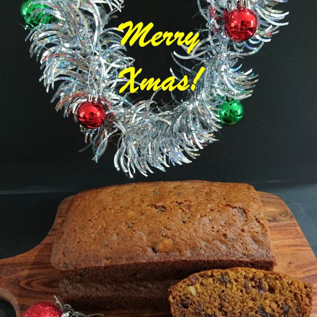 Date: 22 Dec 2019 (Sun)
23rd Dessert: Fruit Cake - Super Moist (Kek Buah) [153] [131.4%] [Score: 9.5]
Cuisines: American
Dish Type: Dessert
Do I hear the shouts of Christmas? Here I come!

This fruit cake is super charged with Bacardí Carta Blanca – Superior White Rum (37.5% alc./vol.) instead of water and Cointreau Blood Orange (30% alc./vol.) instead of orange oil. 

However, I have used two 9” loaf pans instead of two 7” loaf pans. Also, I’ve tried to find red and green cherries mixed fruit but apparently all sold out probably due to the coming Christmas. So, only the exterior has Christmas cheer, but the inside is...without soul and dark of sultanas, raisins, currants, with a shade of yin from cut almonds and cashew nuts. Regardless, one of the judges gave this a 9.5 for its superb taste.

Vielen Dank "Nyonya Cooking" für das Rezept und die frohen Weihnachten.