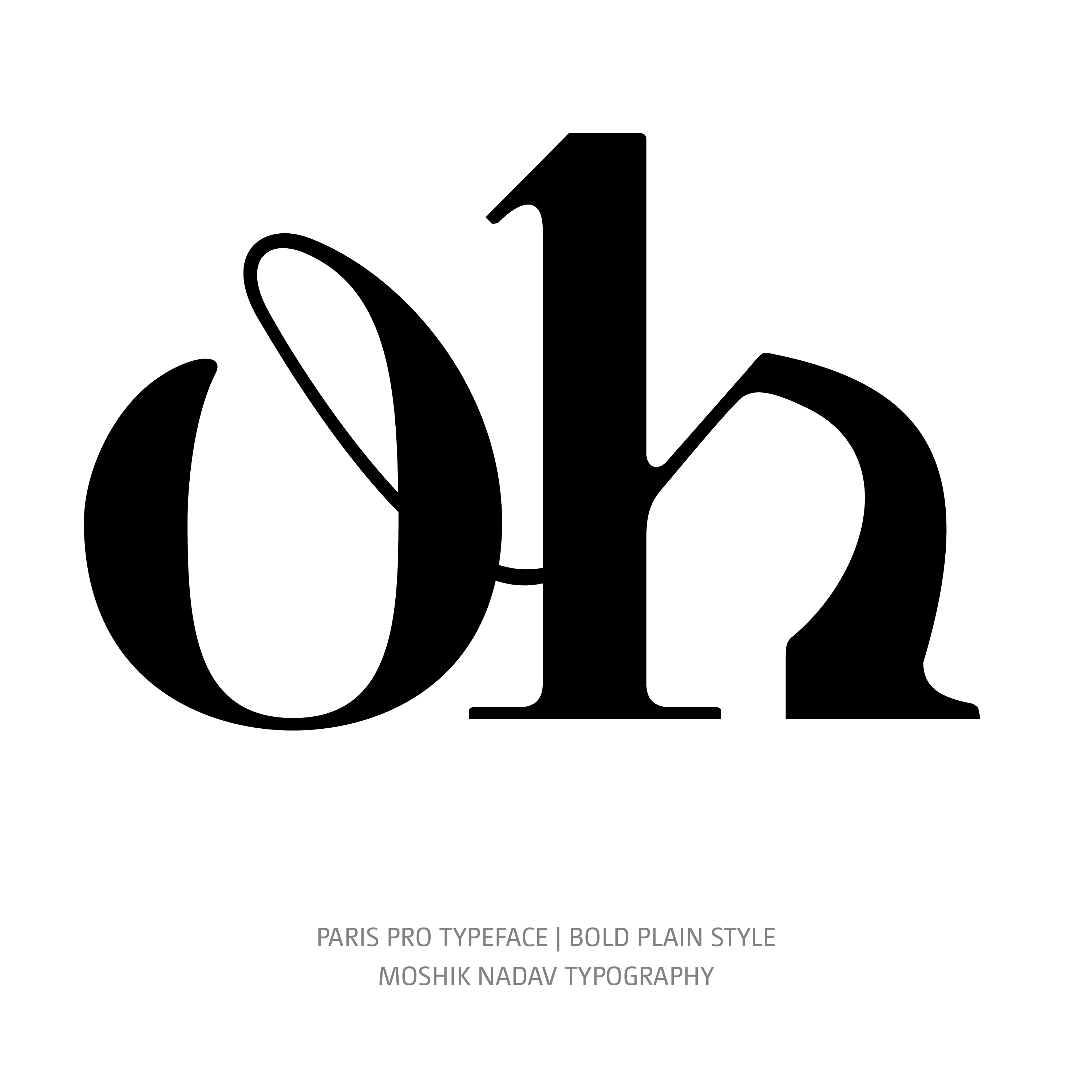 Paris Pro Typeface Bold oh ligature