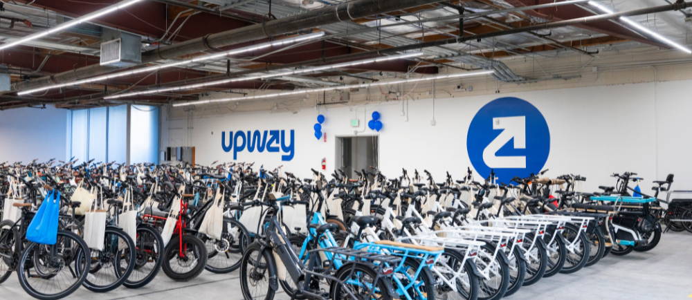 Upway warehouse full of bikes