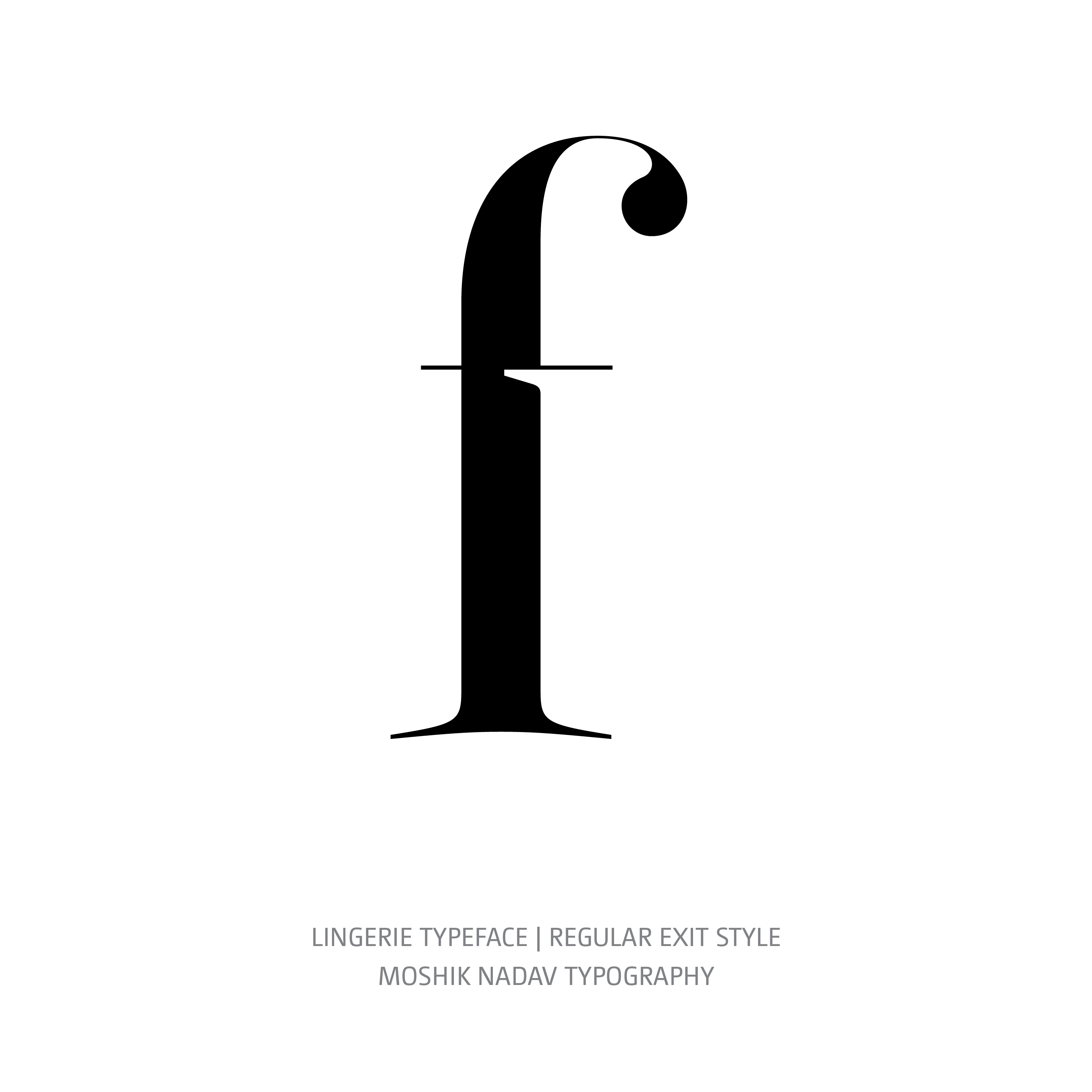Lingerie Typeface Regular Exit f