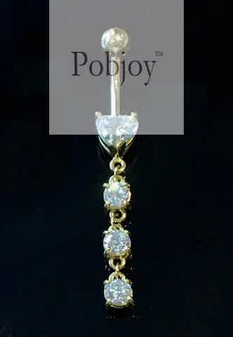 Shop diamond drop belly rings - Pobjoy Diamonds