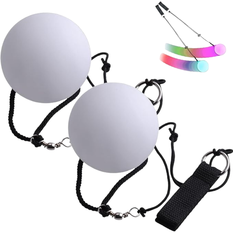 Spinballs Glow. 0 LED Rechargeable Poi Set Fun In Motion Toys