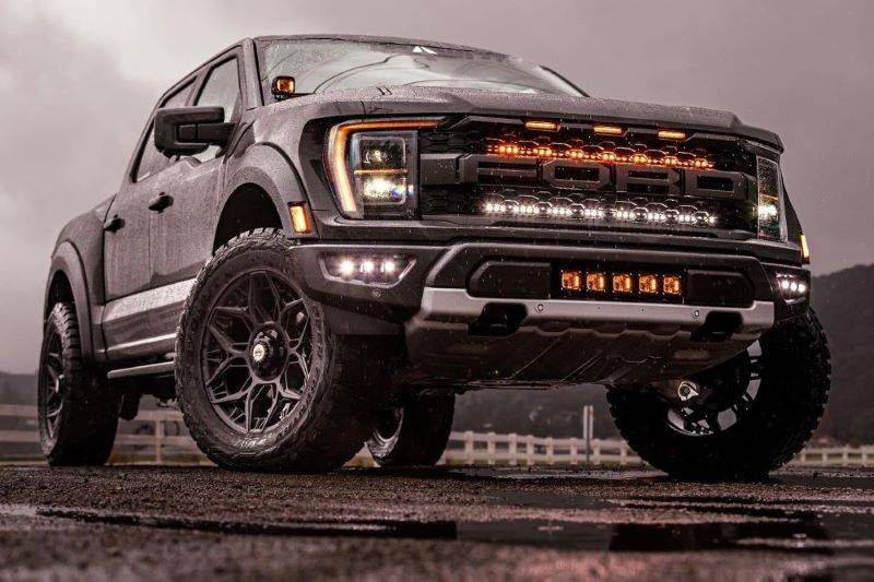 2021 2022 2023 2024 ford raptor generation 2  fog light kit and behind grille light bars and ditch lights by M&R automotive  