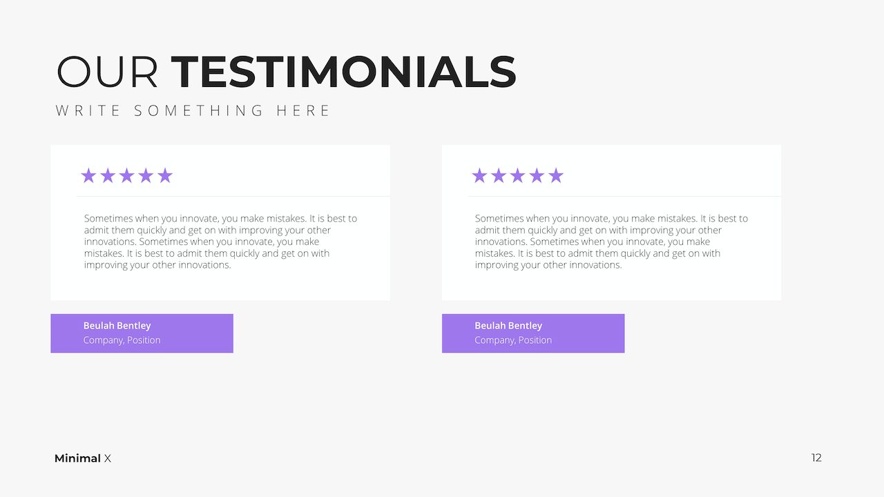 Modern X Agency Presentation Template 