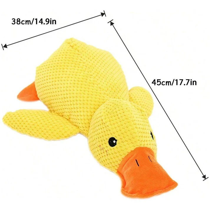 Plush Cartoon Duck Dog Toy Interactive Squeaky Pet Toy Durable Fun Chew Toy - Image 2