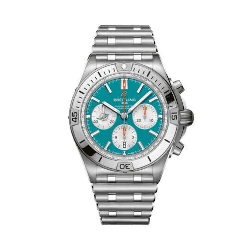 Chronomat B01 42 NFL Miami Dolphins / Rouleaux
