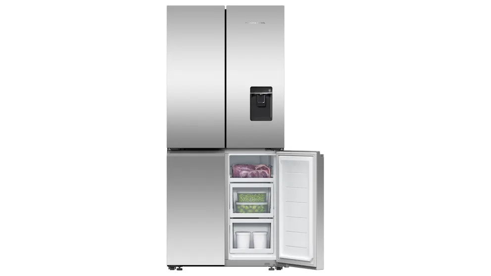 Fisher & Paykel 498L Slimline Quad Door Fridge with Ice & Water Dispenser - Stainless Steel - Image 3