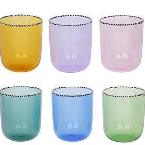 Striped Rim Rainbow Glasses