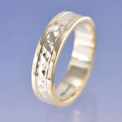memorial jewellery ring in silver and 9k yellow gold