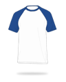 White body + royal blue sleeves 100% cotton raglan shirts SJ Clothing Manila Philippines