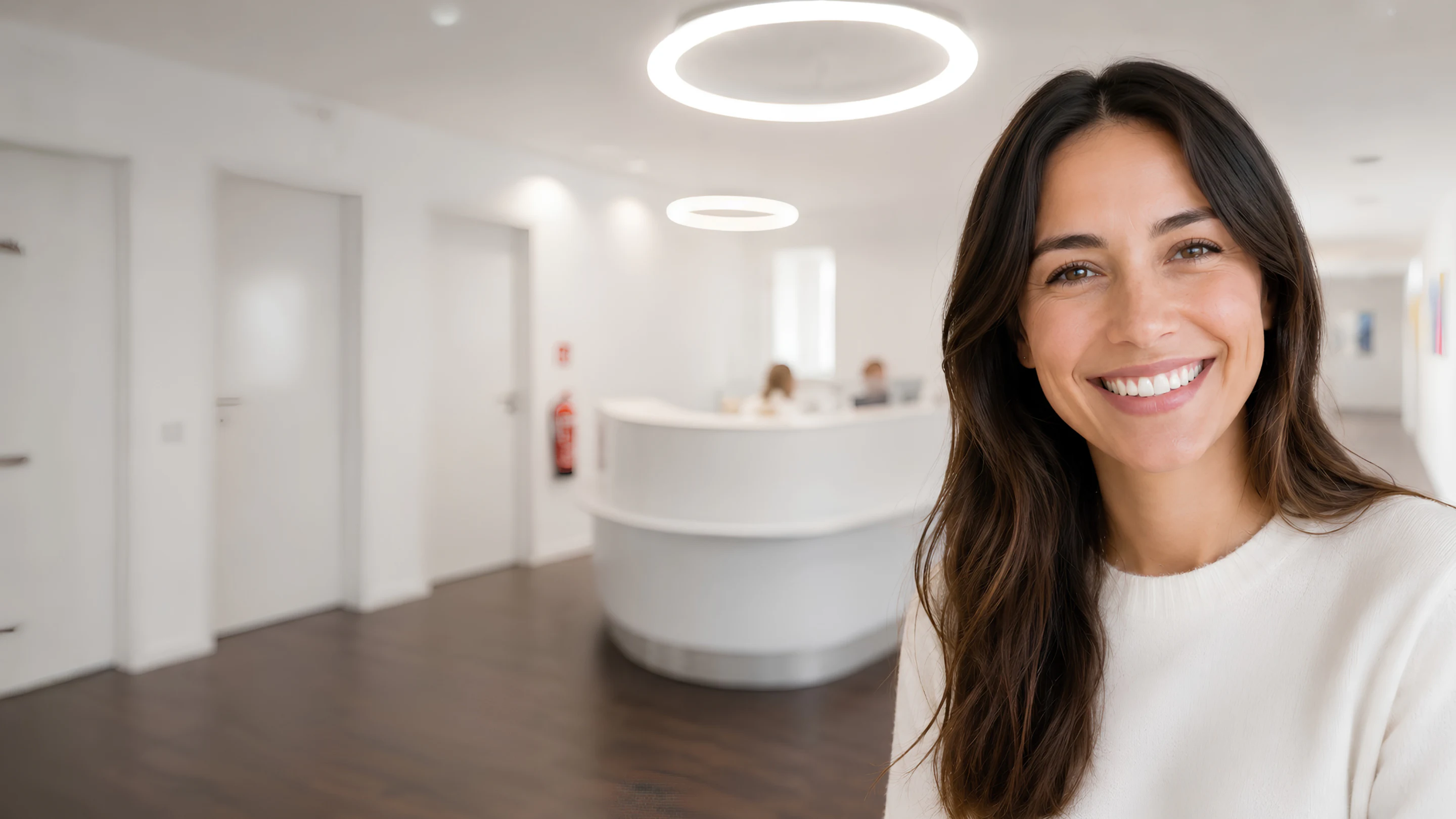 happy woman smiling