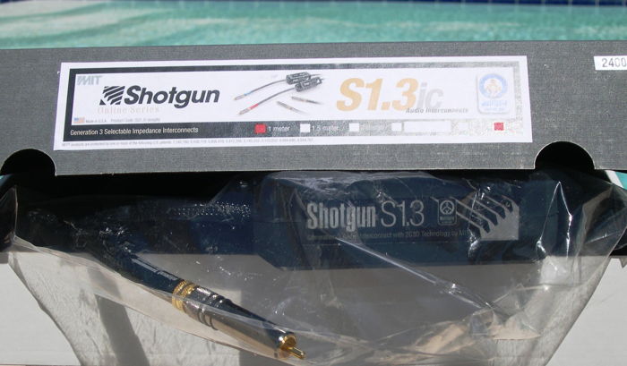 MIT Shotgun S1.3 rca 1m pair New-In-Box, 2C3D.  Lifetim...