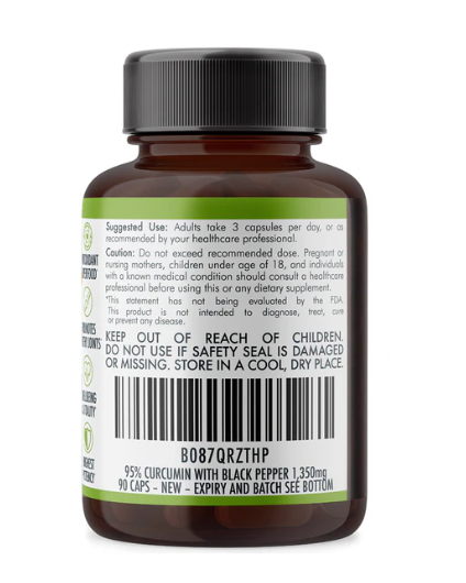 VALUE BUNDLE: Organic Pure Curcumin Tablets - 95% Pure Organic Vegan - Image 8