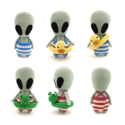 Alien Swimmer, Crochet Pattern, Amigurumi