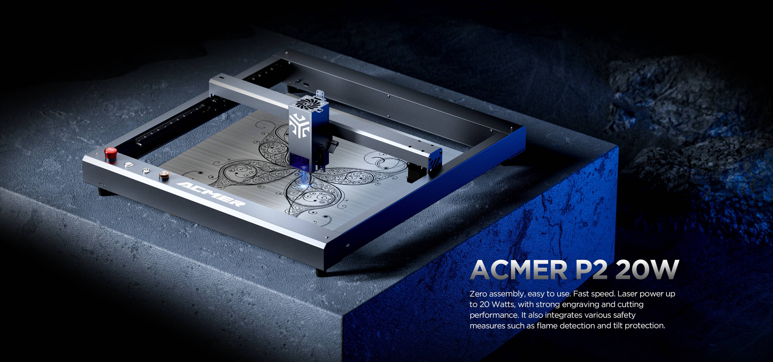ACMER P2 20W laser engraving cutter machine
