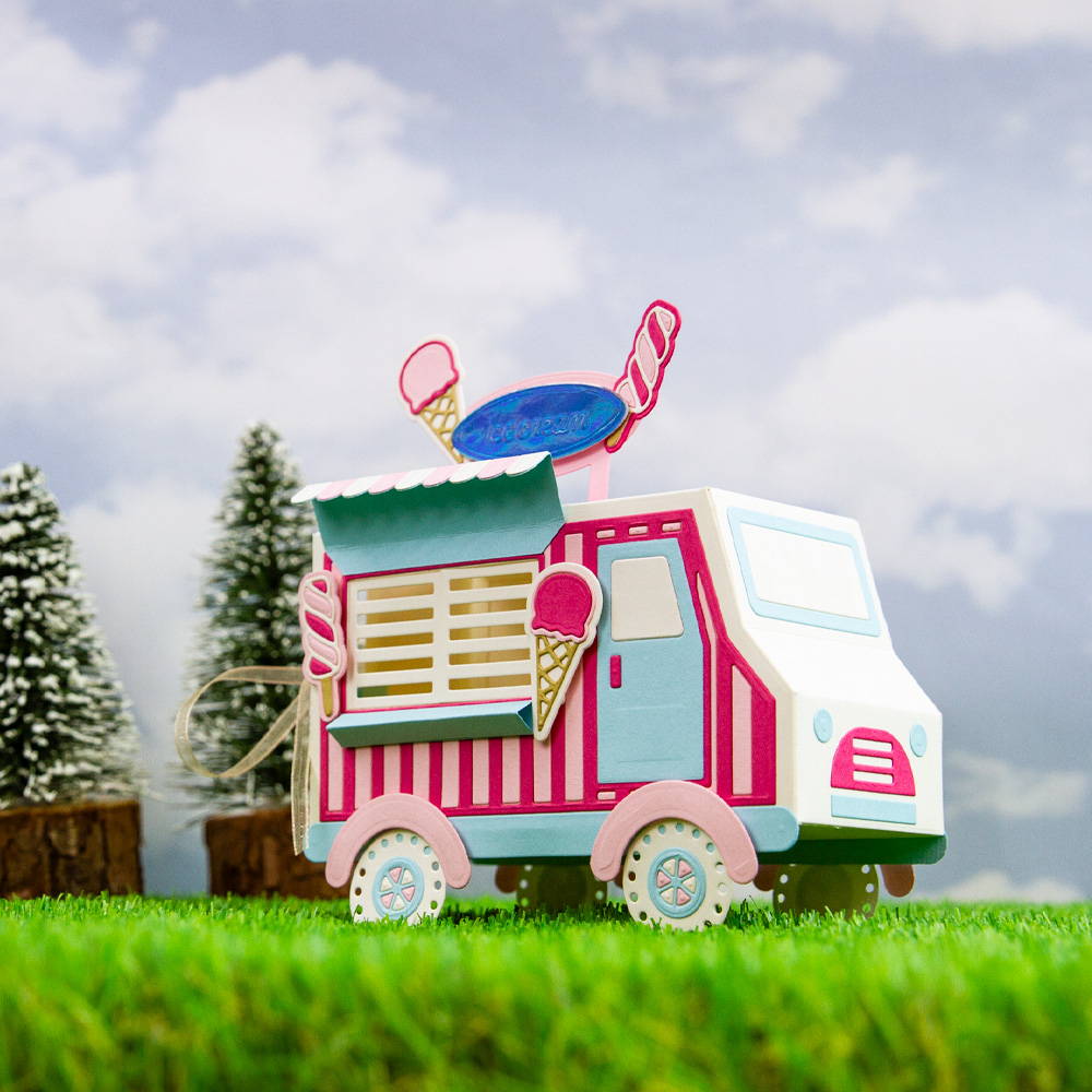 Paper crafted Ice Cream Van