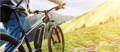 Man riding e-bike on grass