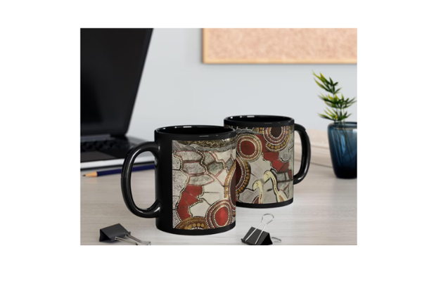 Bohemian Art Ceramic Mug - Vibrant Design, Coffee Lover Gift - Image 3