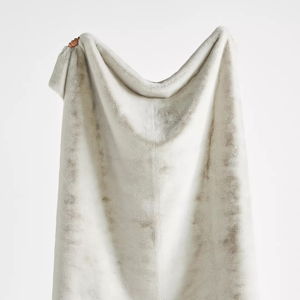 The Sophie Faux-Fur Throw Blanket (Light Grey)