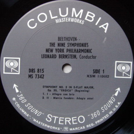 Columbia 2-EYE / BERNSTEIN, - Beethoven The Nine Sympho...