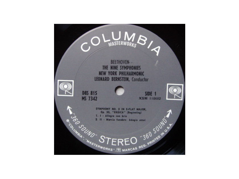 Columbia 2-EYE / BERNSTEIN, - Beethoven The Nine Symphonies, MINT, 8LP Box Set!