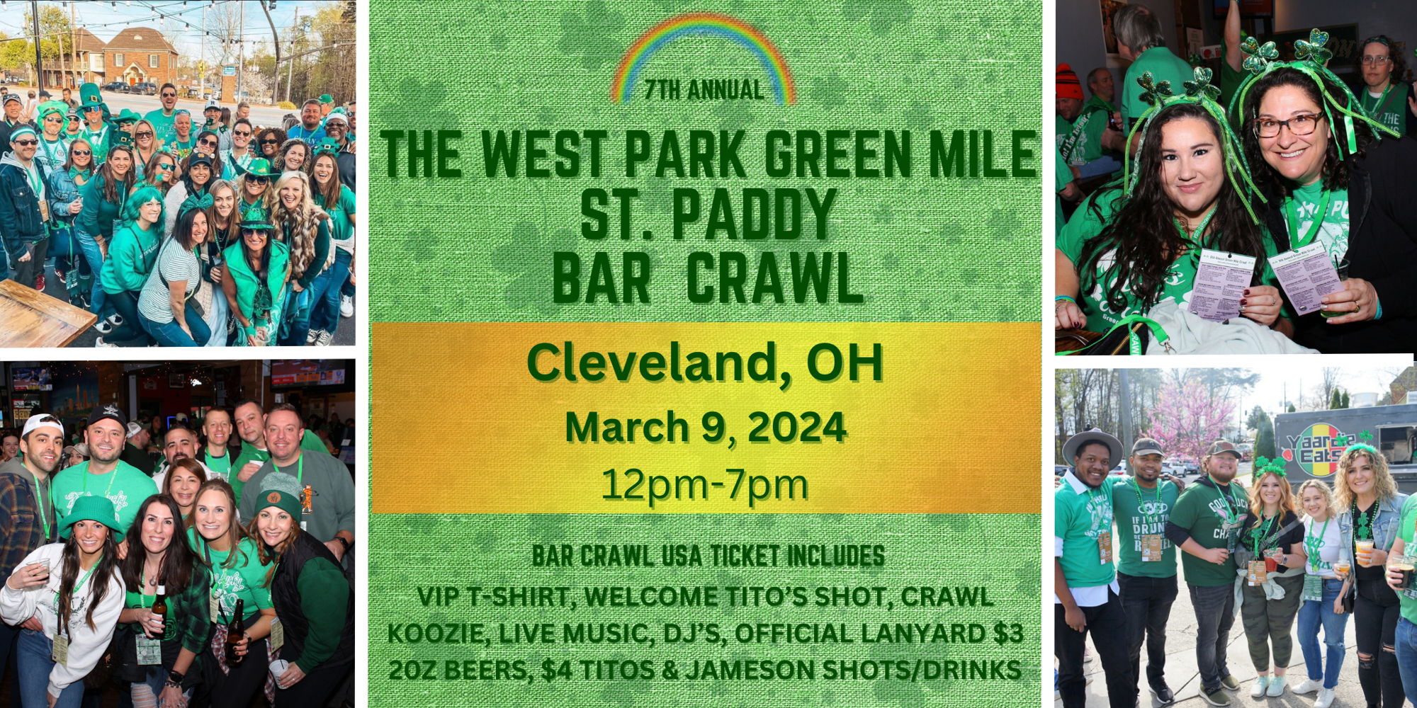 7th Annual Green Mile St. Patrick's Bar Crawl: Cleveland promotional image