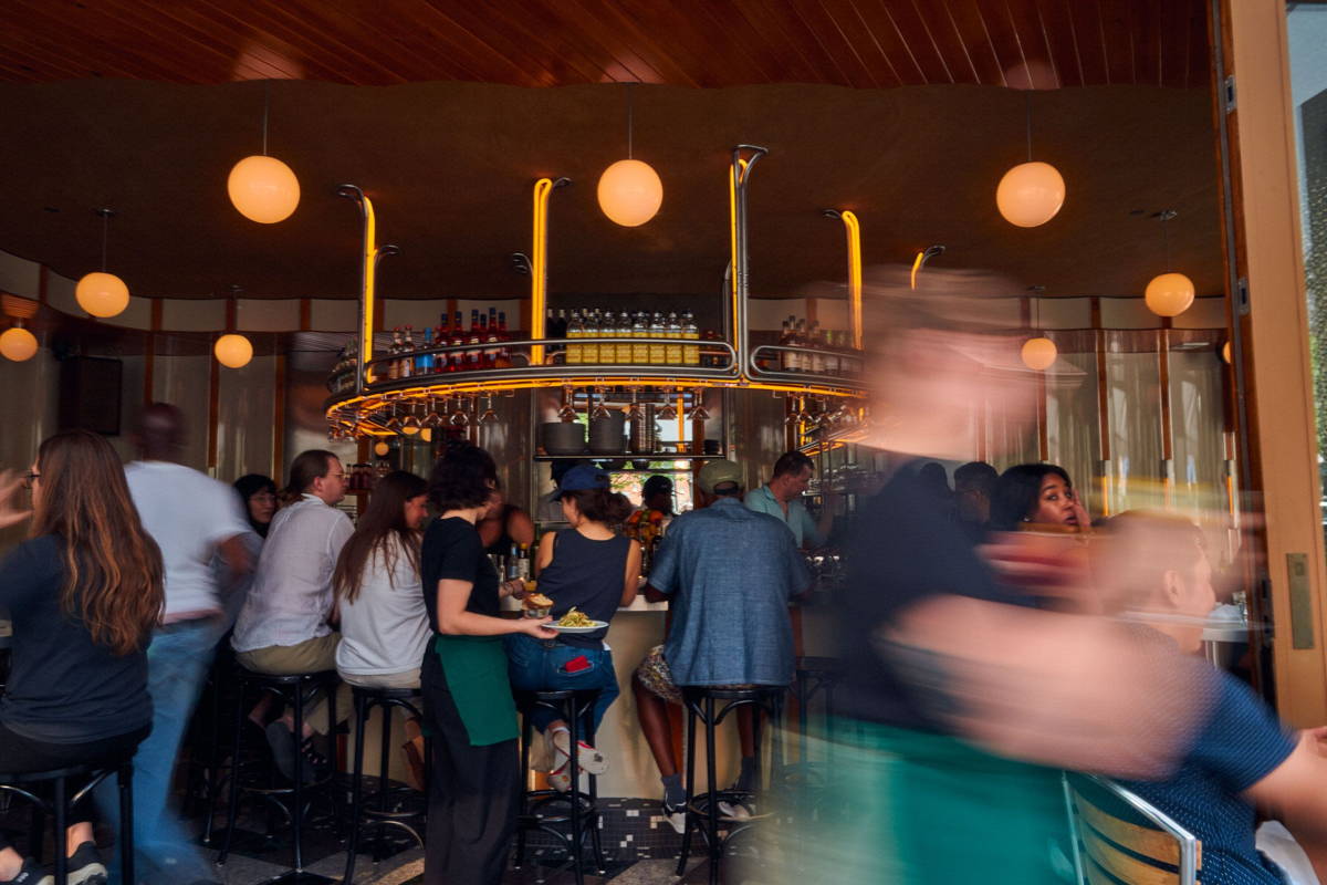 People dining at a restaurant
