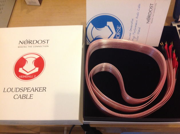 Nordost Heimdall Series 2 Speaker Cables Spades 2m rare...