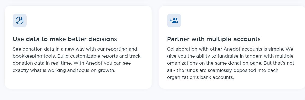 Anedot product / service
