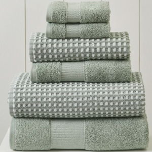 Modern Threads Drucilla 6-Piece 100% Combed Cotton Yarn Dyed Cobblestone Jacquard Towel Set | AllModern