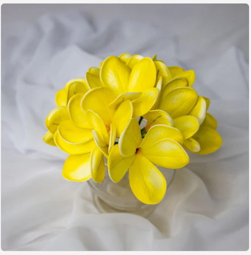 Bowen Frangipani Flowerhead (6 Pack) - Realistic Artificial Flowers - Image 5