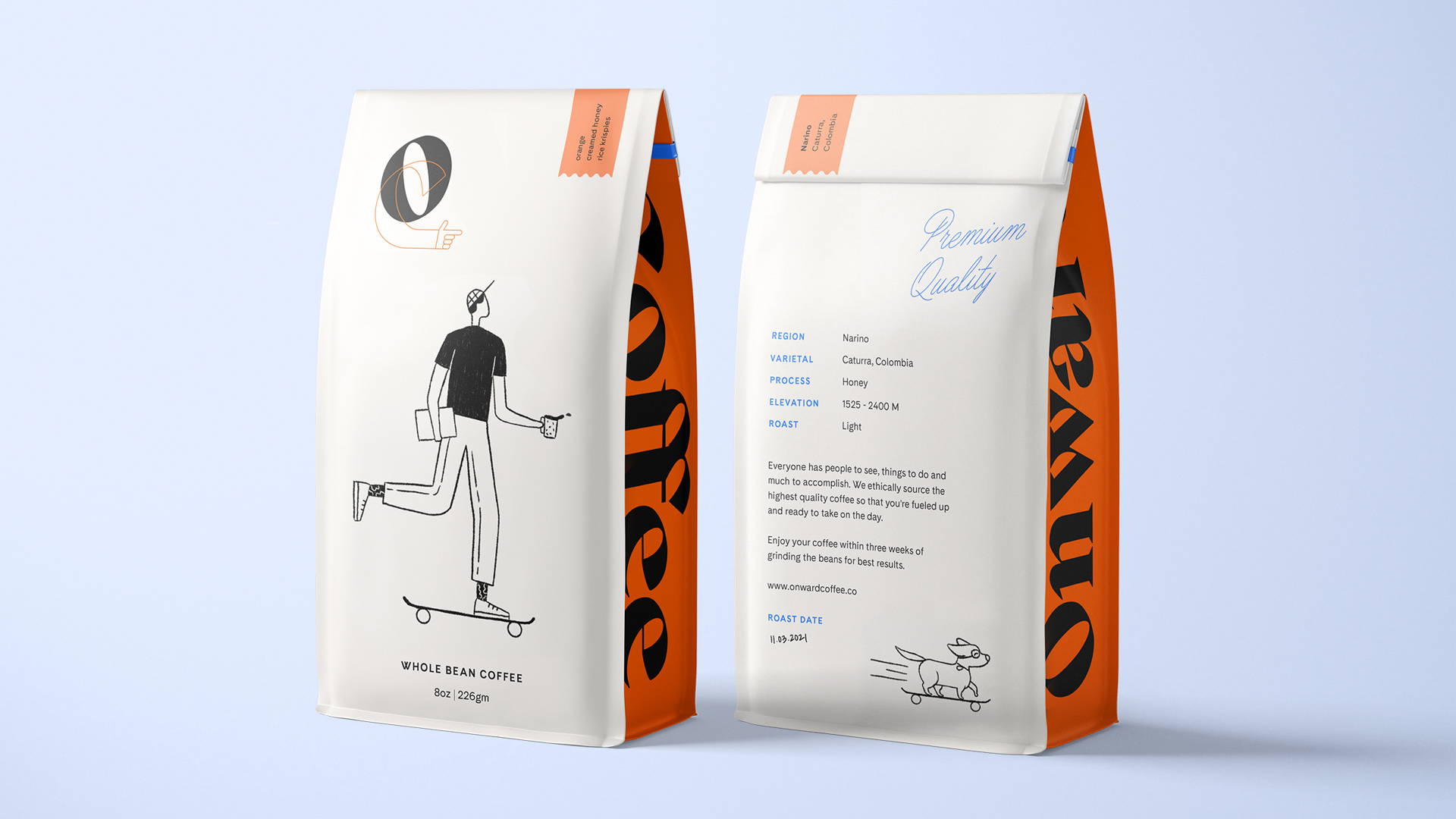Featured image for Onward Coffee's Lively Packaging Blend of Energy, Vibrancy, and Quality