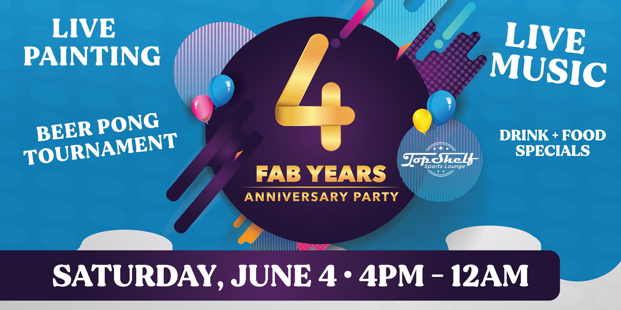 FAB 4 Anniversary Party promotional image