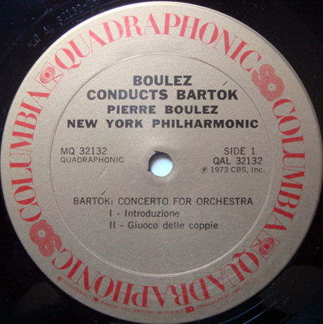 ★Audiophile★ Columbia Quadraphonic / BOULEZ,  - Bartok ...