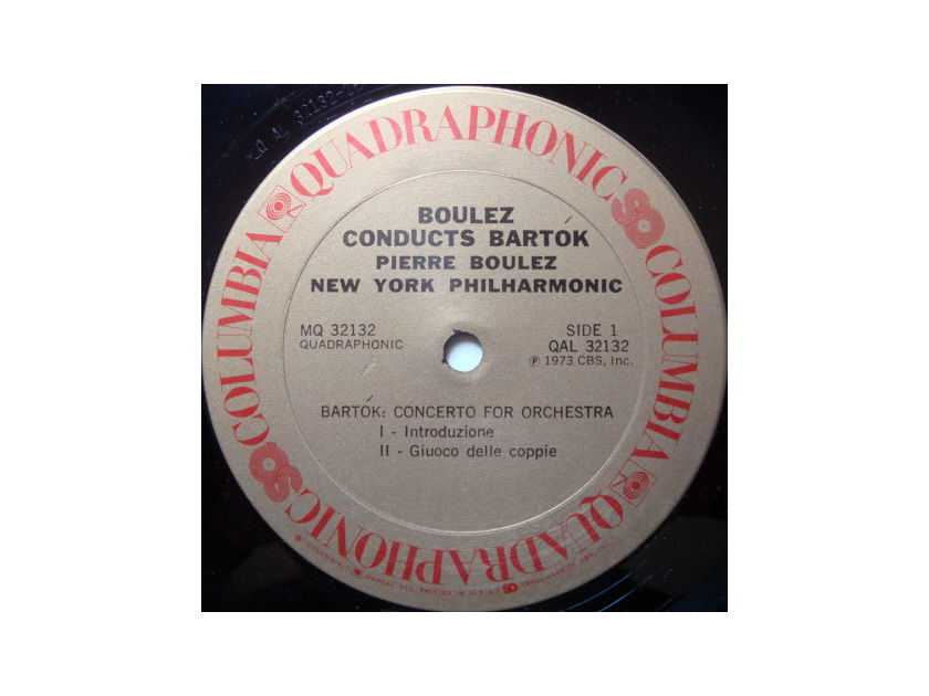 ★Audiophile★ Columbia Quadraphonic / BOULEZ,  - Bartok Concerto for Orchestra, NM!