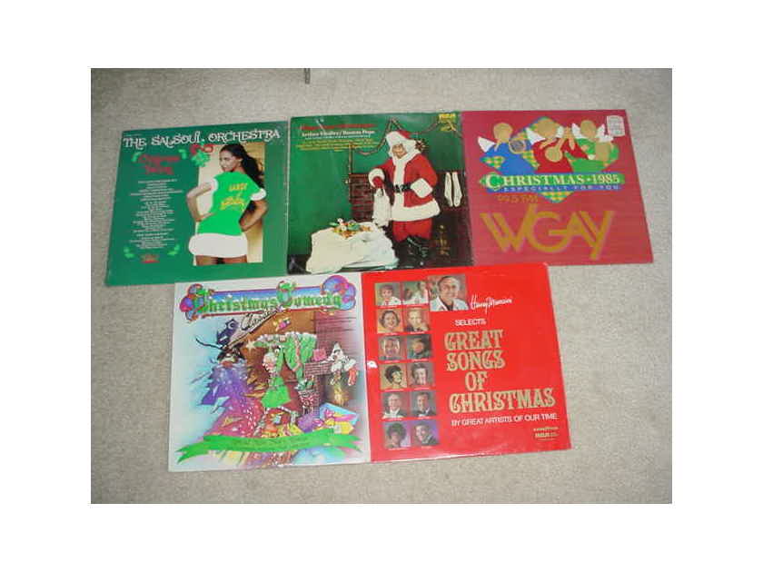 christmas music - lot of 5 sealed lp records