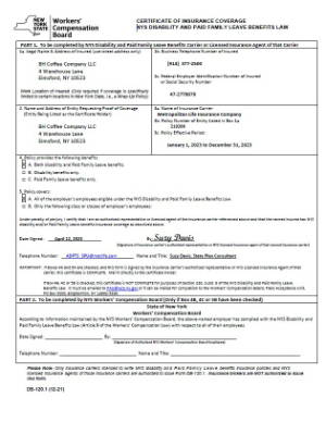 Certificate of Insurance Coverage