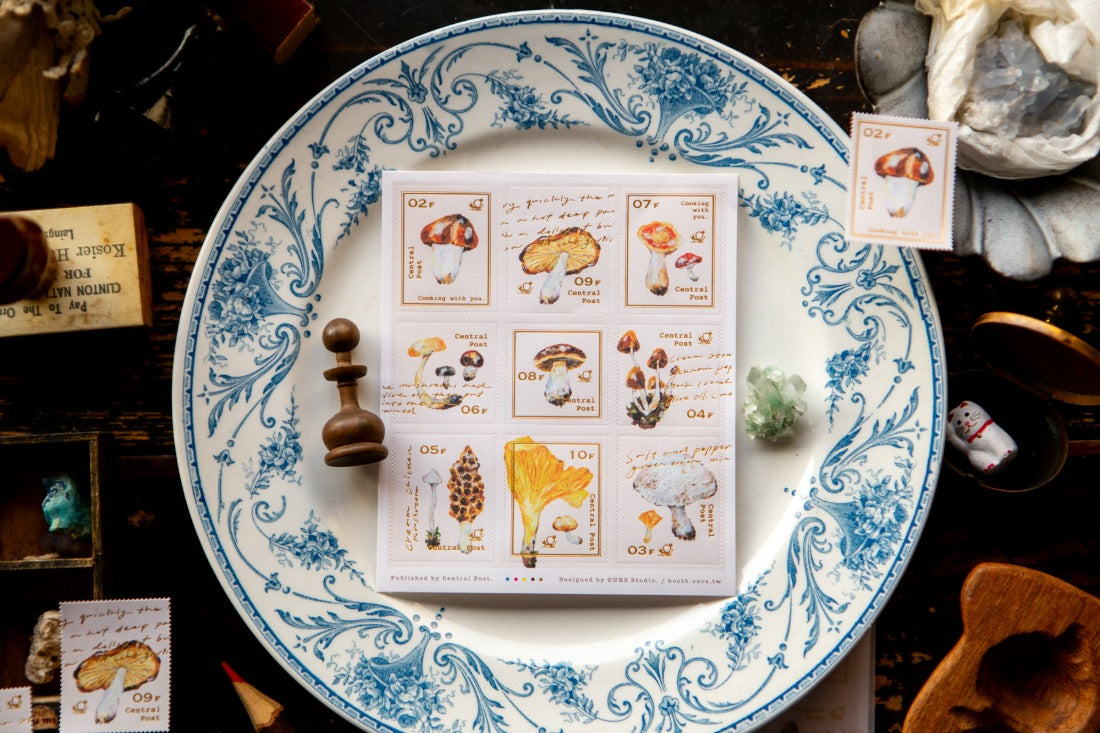 OURS Mushroom Recipe Stamp-style Sticker – Pinky Elephant