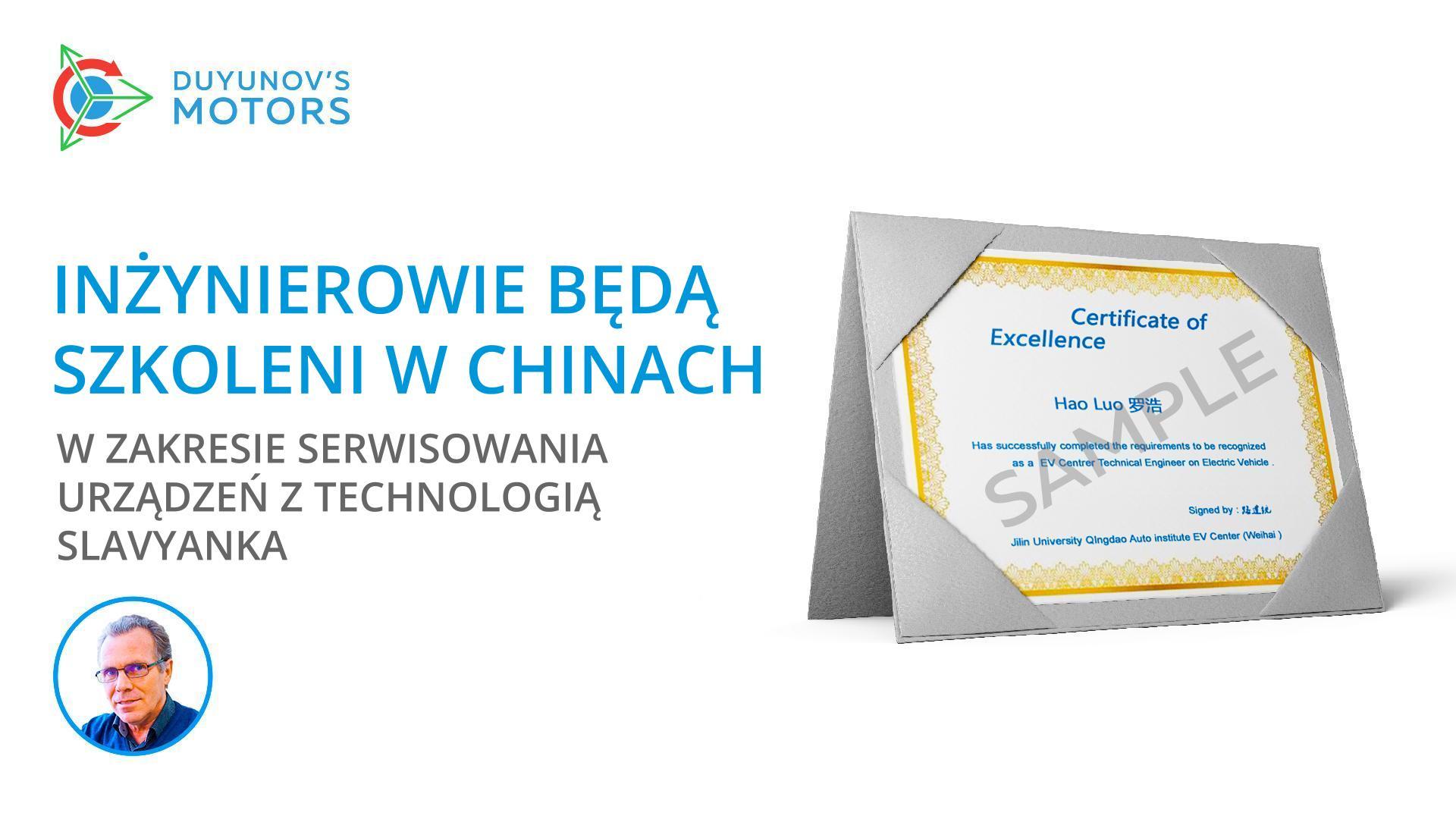 Inżynierowie będą szkoleni w Chinach w zakresie serwisowania urządzeń z technologią Slavyanka
