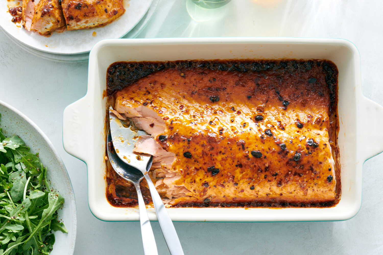 Chile Crisp and Honey Roasted Salmon