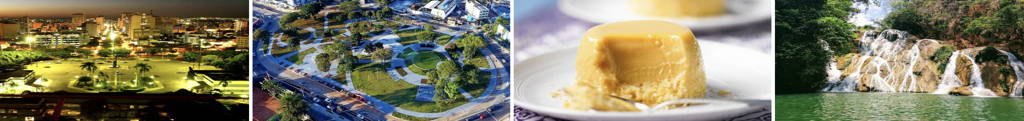assorted images of Brazil land, cities and food