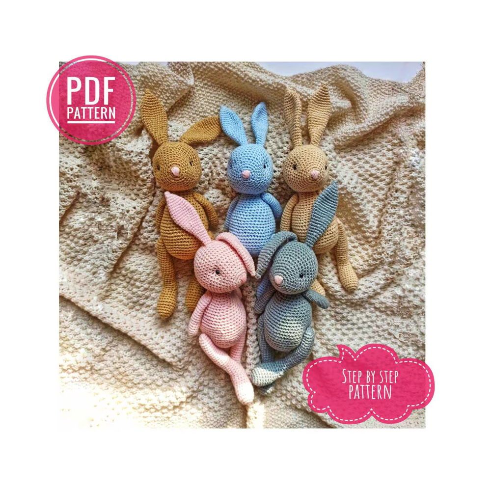 BUNNY crochet pattern PDF - Crochet Lovey Pattern Bunny Rabbit Toy Amigurumi Bunny  Crochet Rabbit Amigurumi Doll Rabbit Pattern