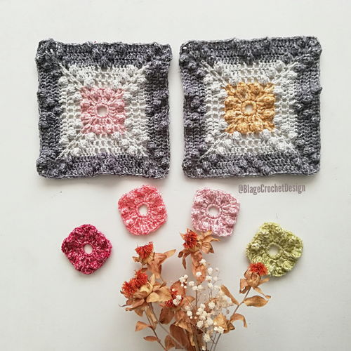 Rhapsody in grey granny square voor dekens, tassen, kleding